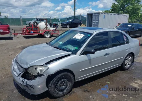 2004 Honda Civic Ex from USA, damaged, VIN 2HGES26744H512055